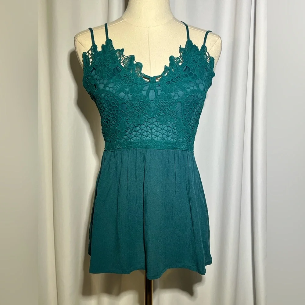 Maurice’s Teal Lace Tank Top | S NWT Wrap style - Picture 2 of 5
